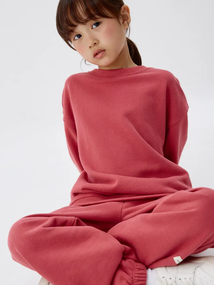 Базовый свитшот для девочек, розовый, арт. 6189