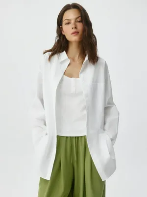 Хлопковая удлиненная рубашка, арт. 6190