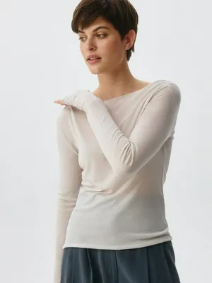 Лонгслив с содержанием шерсти, арт. 6210