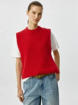 Укороченный вязаный жилет, арт. 6223