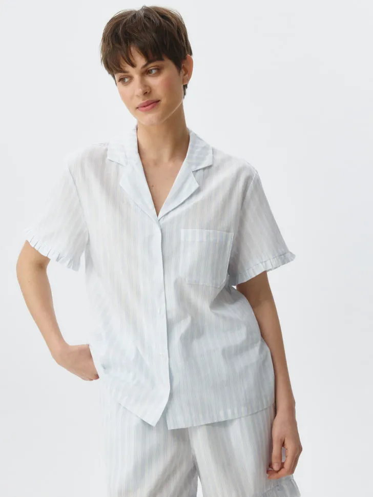 Домашняя рубашка в полоску, разноцветный, арт. 6230