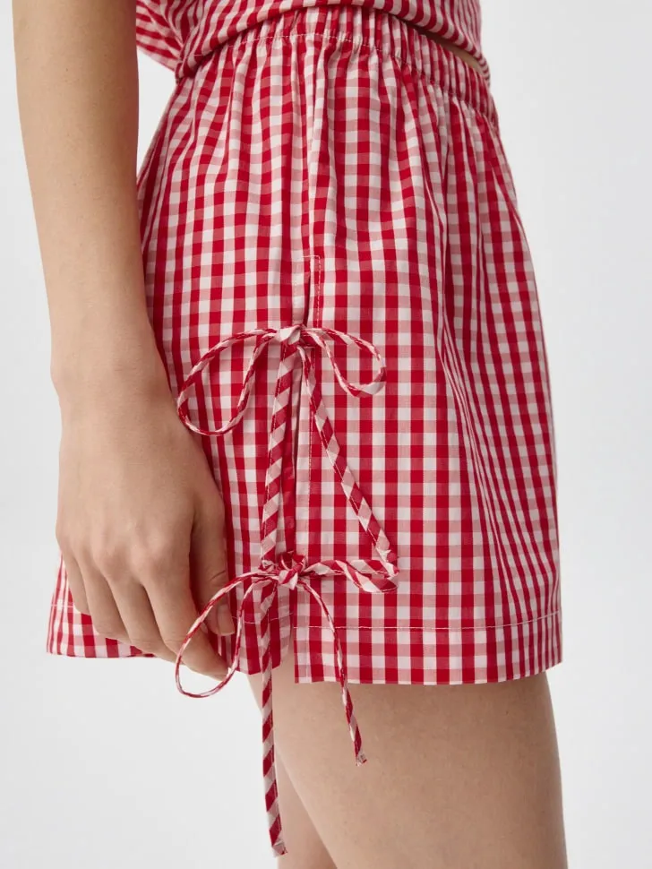 Домашние шорты с завязками-бантиками, разноцветный, арт. 6236