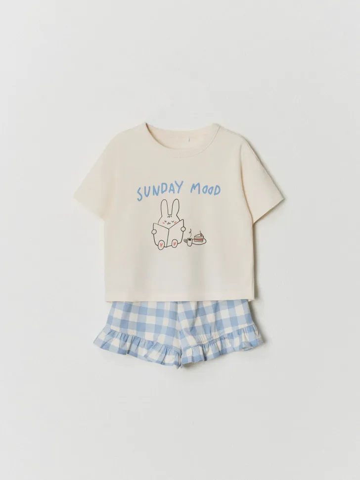 Пижама с принтом для девочек, арт. 6249