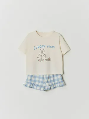 Пижама с принтом для девочек, арт. 6249