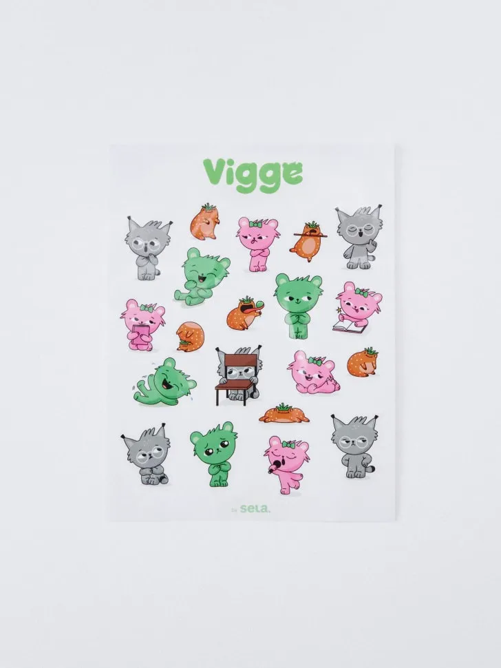 Набор наклеек с Вигге для детей, разноцветный, арт. 6250