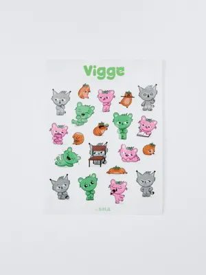 Набор наклеек с Вигге для детей, разноцветный, арт. 6250