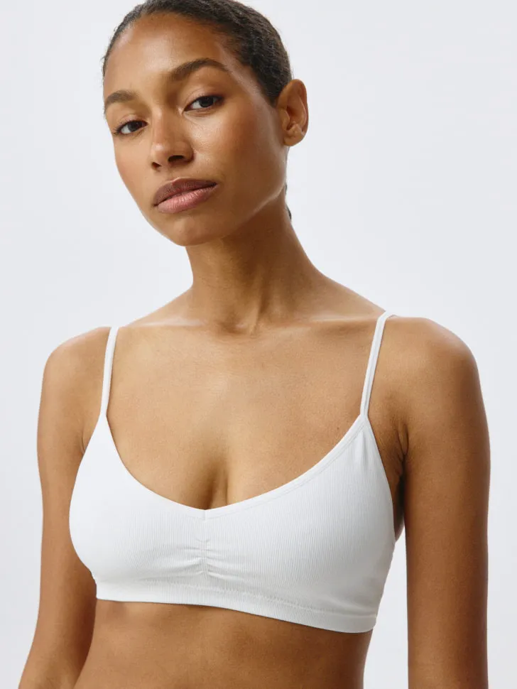 Бесшовный бюстгальтер-топ, белый, арт. 6254