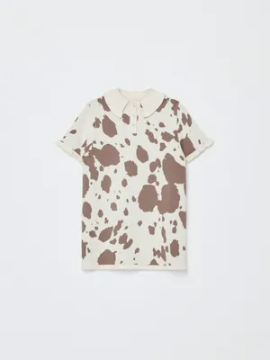 Вязаное платье с принтом для девочек, арт. 6257