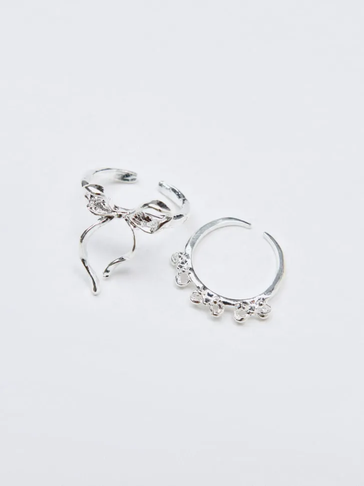 Набор колец для девочек, серебристый, арт. 6262