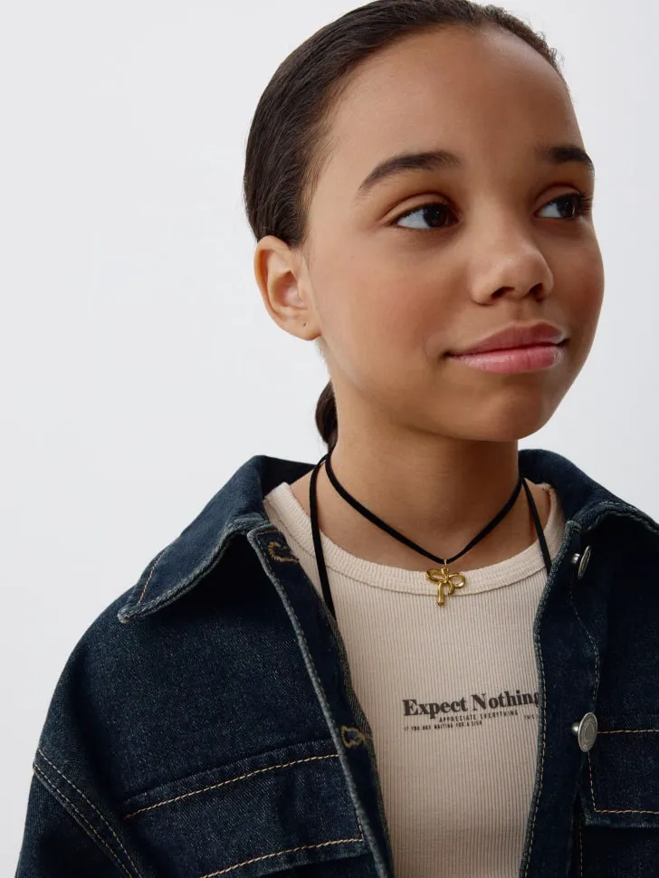 Чокер с подвеской, черный, арт. 6263