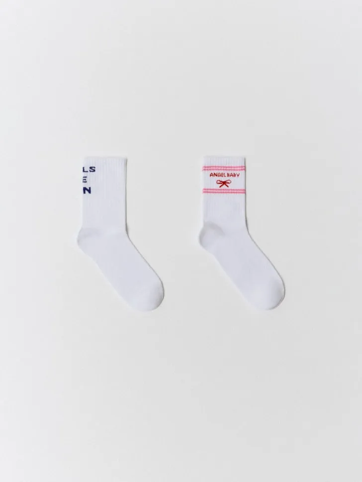 Набор из 2 пар носков для девочек, разноцветный, арт. 6265