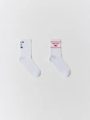 Набор из 2 пар носков для девочек, разноцветный, арт. 6265