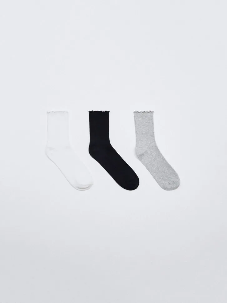 Набор из 3 пар носков для девочек, разноцветный, арт. 6268