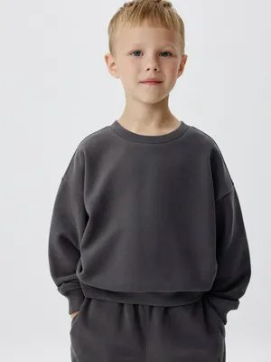 Базовый свитшот оверсайз детский, серый, арт. 6273