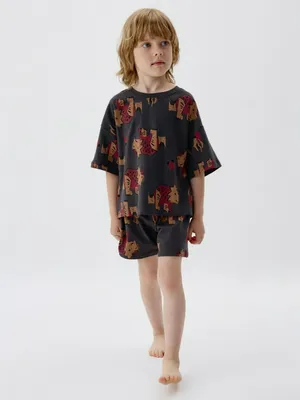 Пижама с принтом для мальчиков, разноцветный, арт. 6283