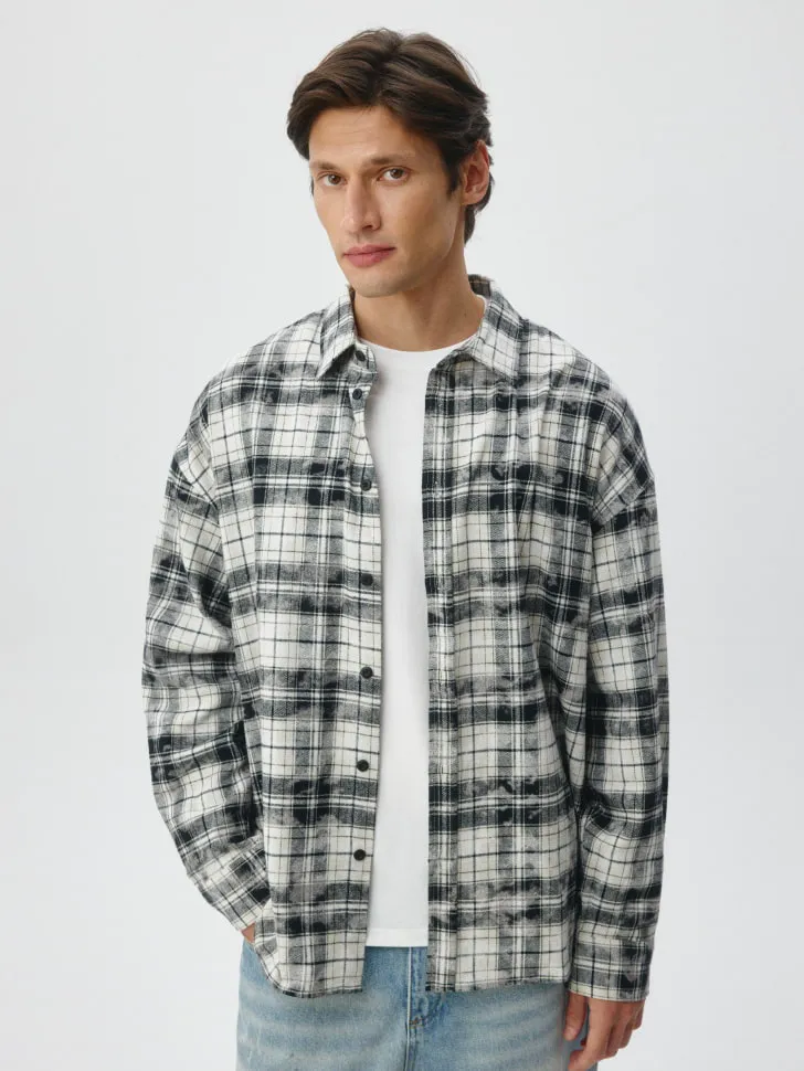 Твиловая рубашка в клетку, разноцветный, арт. 6289