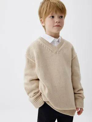 Вязаный джемпер оверсайз для мальчиков, арт. 6314