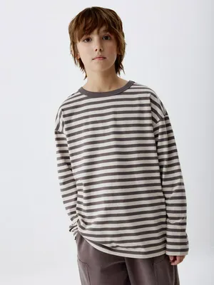 Базовый лонгслив в полоску детский, арт. 6326