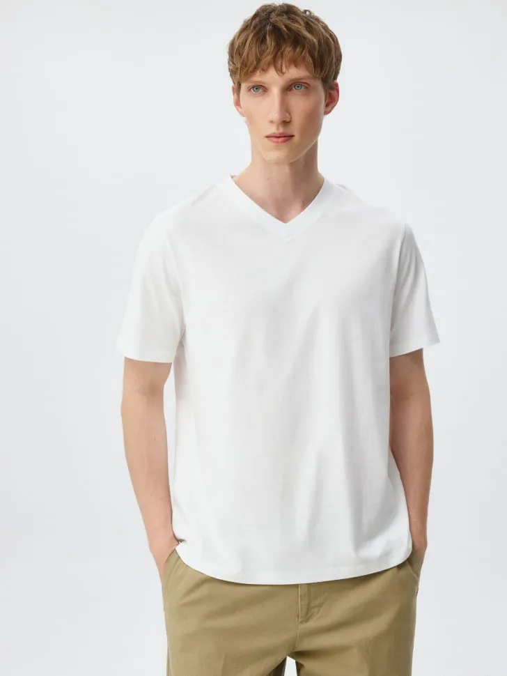 Футболка Regular Fit базовая, белый, арт. 6337