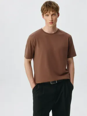 Базовая футболка PETER REGULAR FIT, коричневый, арт. 6355