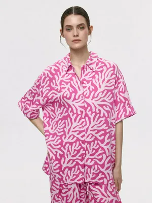 Рубашка оверсайз из вискозы, арт. 6364