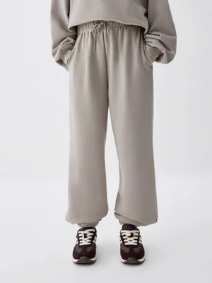 Детские базовые джоггеры, бежевый, арт. 6366