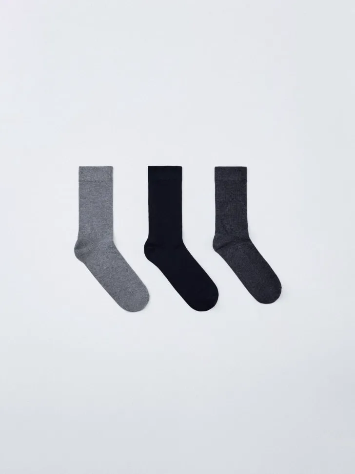 Набор из 3 пар длинных носков, разноцветный, арт. 6391