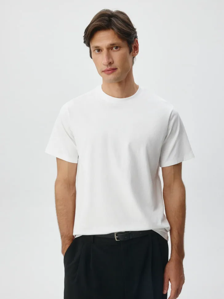 Футболка SLIM FIT базовая, белый, арт. 6419