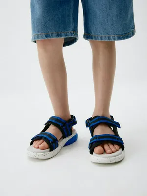 Сандалии на липучках для мальчиков, синий, арт. 6428