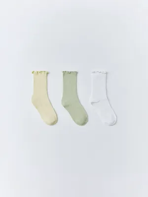 Набор из 3 пар носков для девочек, разноцветный, арт. 6430