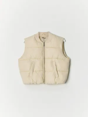 Утепленный дутый жилет для девочек, арт. 6442