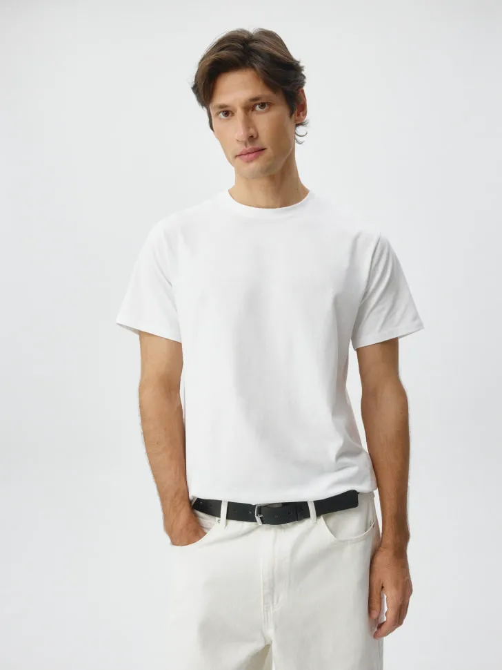 Футболка ADAM SLIM FIT базовая, белый, арт. 6443