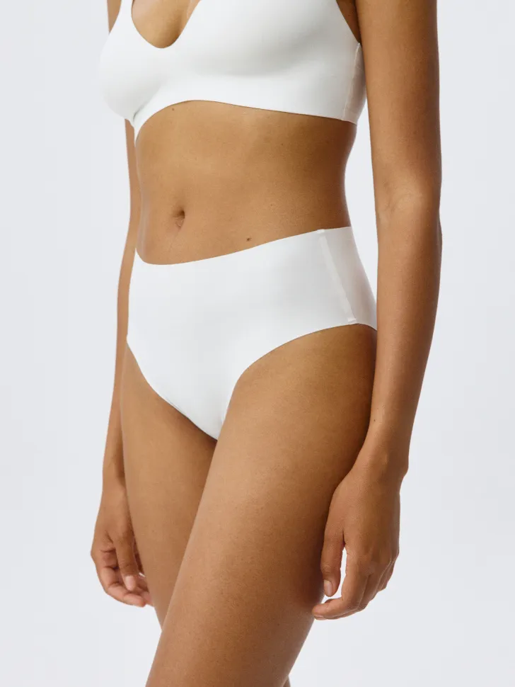 Бесшовные трусы-слипы, белый, арт. 6445