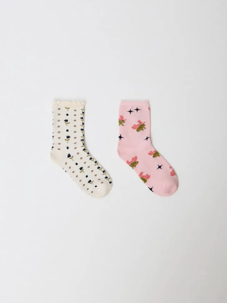 Набор из 2 пар носков для девочек, разноцветный, арт. 6462