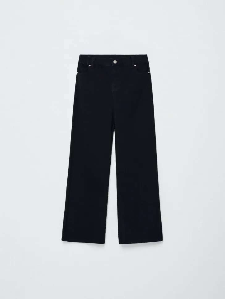 Джинсы WIDE LEG с увеличенной полнотой для девочек, синий, арт. 6487