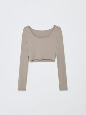 Базовый укороченный лонгслив для девочек, арт. 6501