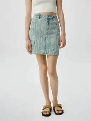 Джинсовая мини юбка, арт. 6632