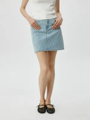 Джинсовая мини юбка, арт. 6633