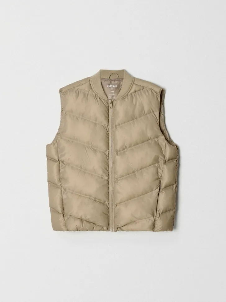 Жилет утепленный детский, бежевый, арт. 6649