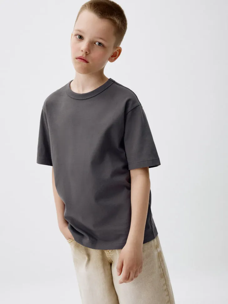 Базовая футболка детская, серый, арт. 6658
