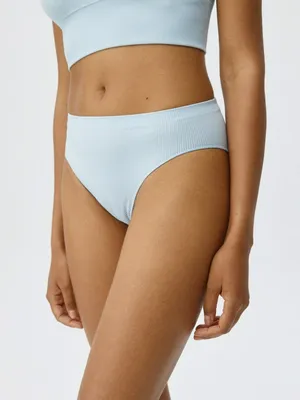 Трусы с высокой посадкой, голубой, арт. 6672