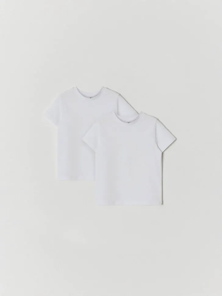 Набор из 2 детских базовых футболок, белый, арт. 6686