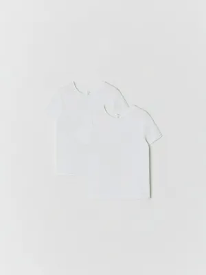 Набор из 2 детских базовых футболок, белый, арт. 6687