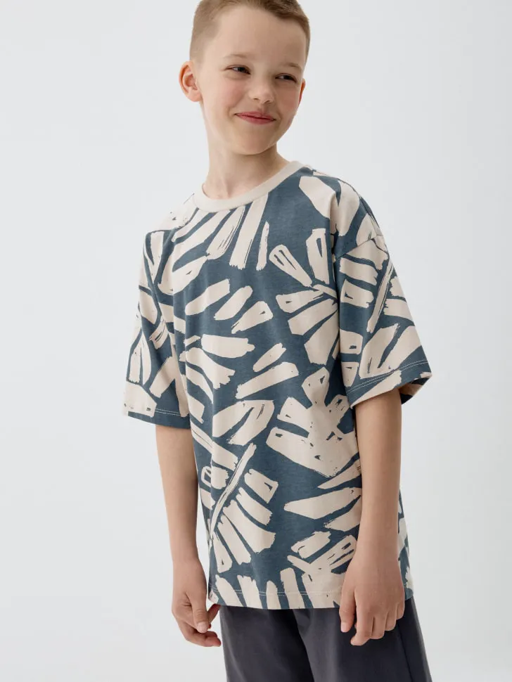 Футболка оверсайз с принтом детская, разноцветный, арт. 6708