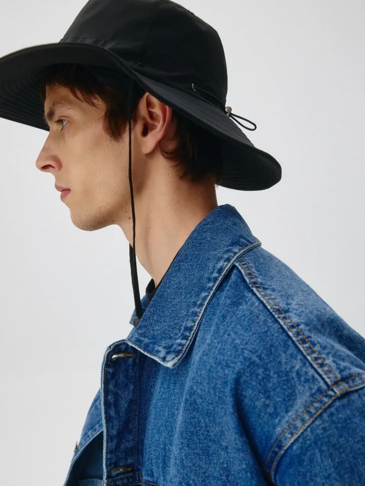 Панама с широкими полями, черный, арт. 6717