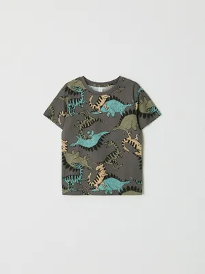 Футболка с принтом для мальчиков, серый, арт. 6735