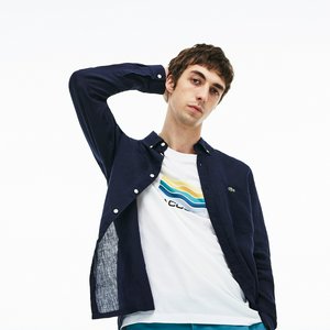 Мужская льняная рубашка Lacoste Regular Fit