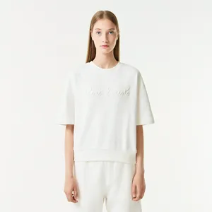 Женская толстовка Lacoste Loose Fit с коротким рукавом, белый, арт. SF0409