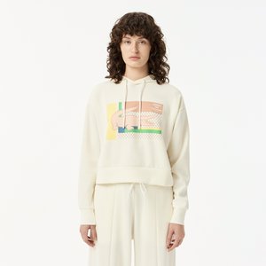 Женская короткая толстовка Lacoste с капюшоном