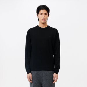 Мужской свитер Lacoste из шерсти мериноса, черный, арт. ah1969